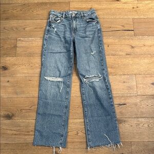 Garage Blue Straight Leg Jeans